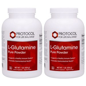 프로토콜포라이프밸런스 L-글루타민 퓨어 파우더 비건, 454g, 2개