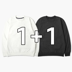 빌리언즈 남녀공용 맨투맨티셔츠 얇은 긴팔 기본 특양면 1+1 빅사이즈