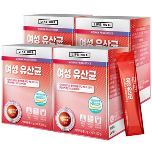 라이프허브 여성 유산균, 4개, 120포, 60g