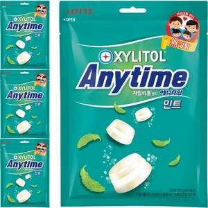 롯데웰푸드 애니타임 민트맛, 185g, 4개