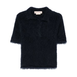 마르니 브러시드 효과 폴로 탑, 블루계열, Italy 38(KR 44-55)