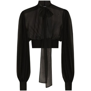 돌체앤가바나 홀터넥 블라우스, 블랙계열, Italy 44(KR 66)