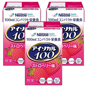 네슬레헬스사이언스 아이소카르 100 콤팩트 영양식 스트로베리 맛, 100ml, 3개