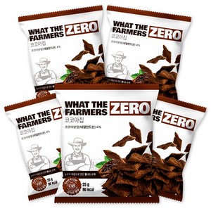 왓더파머스 구운 건강한 저당 다이어트간식 국산 기름 없는 제로 코코아칩, 25g, 5개