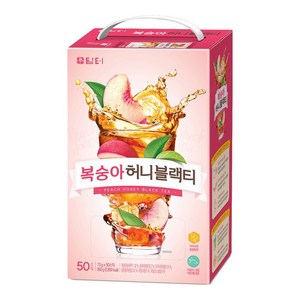 담터 복숭아 허니 블랙티, 13g, 50개입, 4개