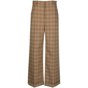 겐조 체크 와이드 팬츠, 베이지계열+그린계열, France 40