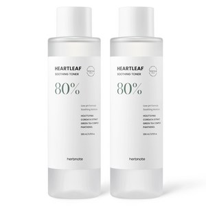 허브노트 어성초 80% 약산성 진정 토너, 200ml, 2개