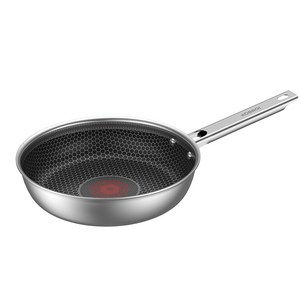 코바흐 레드닷 온도 감지 벌집무늬 프라이팬 실버 + 블랙, 26cm, 1개
