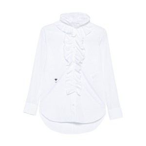 디올 탈부착식 주름 칼라 블라우스, 화이트계열, FR 36(KR 44)