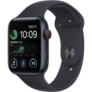 Apple Watch SE 2세대 GPS 셀룰러 44mm 미드나잇 알루미늄 케이스 스포츠 밴드 M L 재생품