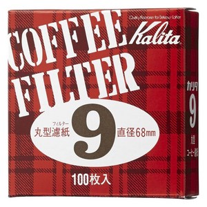 칼리타 원형 커피 필터 9, 100개, 1개