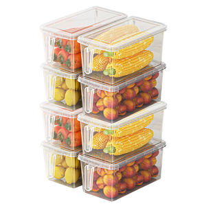 Qiaokao 다용도 냉장고 정리 용기 세트, 4개입, 2세트