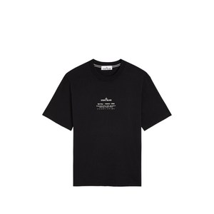 스톤 아일랜드 로고 프린트 티셔츠, 블랙계열, Standard M(KR 95)