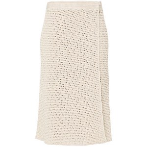 보테가 베네타 코튼 크로셰 미디 스커트, 베이지계열, Standard S