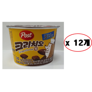 포스트 NEW 컵시리얼 크리치오 12p, 360g, 1개