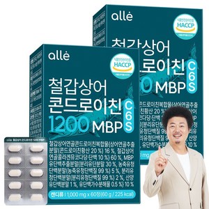 철갑상어 연골 콘드로이친 1200 MBP 식약청 HACCP 알레, 60정, 2개