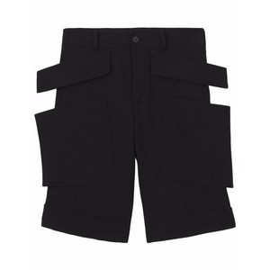 버버리 패널 디테일 울 쇼츠