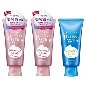 센카 퍼펙트 휩 콜라겐 인 120g 2개 + 프레쉬 그린티 100g 1개