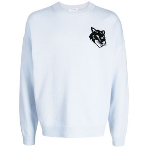 메종키츠네 인타르시아 니트 로고 울 스웨터