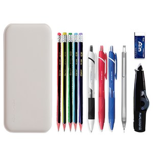 동아피엠에스 펜슬박스 필기구 선물세트 제트스트림 SXN-150-05, 그레이, 1세트