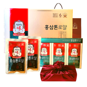 정관장 6년근 홍삼톤 로얄 30포(홍삼근100%) 1500ml+쇼핑백 골프 여행 부모님 명절선물세트(보자기 포함), 1.5L, 1개