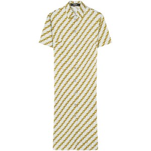 베르사체 체인 스트라이프 미디 셔츠 드레스, 베이지계열, Italy 42(KR 66)