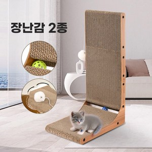 고잉넥스 고양이 L자형 수직 냥이 장난감 스크래쳐, 1세트, 네이처브라운