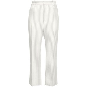 톰포드 스트라이프 스트레이트 팬츠, 화이트계열+블랙계열, Italy 44