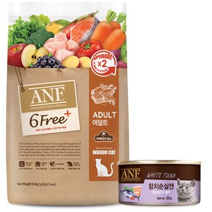 ANF 캣 식스프리플러스 어덜트 5.6kg + 캔 참치순살 95g, 1개