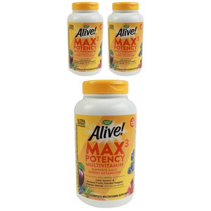 네이쳐스웨이 얼라이브! 맥스3 데일리 맥스 포텐시 멀티-비타민 타블렛, 180정, 3개