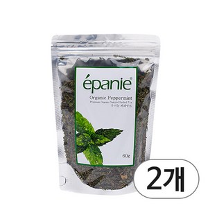 에빠니 유기농 페퍼민트 티 리필, 60g, 1개입, 2개
