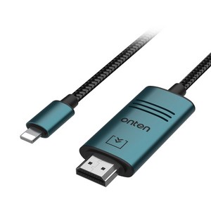 온텐 iOS 8핀 HDMI 1080p 미러링 케이블 2m