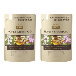 쿠마노 내추럴 허니 3종 무실리콘 샴푸 리필용, 350ml, 2개