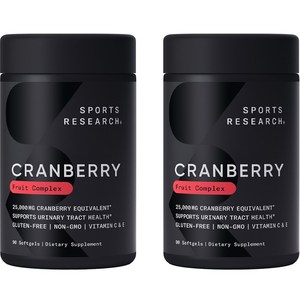 스포츠리서치 크랜베리 컨센트레이트 250mg 소프트젤, 90정, 2개