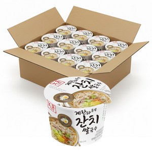 노포식당 잔치쌀국수 컵라면 편의점 대용량, 12개