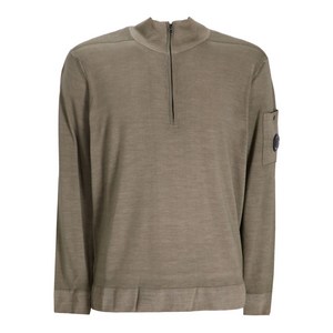 C.P.컴퍼니 하프 지퍼 렌즈 포켓 스웨터, 그린계열, Standard M(KR 100)