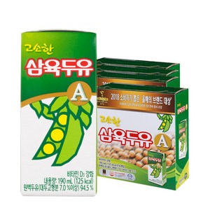 삼육두유 고소한 두유 A, 190ml, 64개