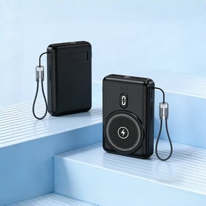GoaTa 맥세이프보조배터리 20000mAh 고속충전PD22.5거치대 케이블 일체형 보조배터리