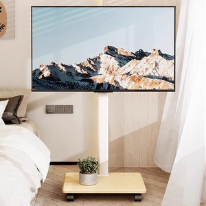 FANOBO 티비 거치대 좌우 조절 가능 티비스탠드 휴대용 tv거치대 25~70인치 이동식tv 적용 40KG 하중 이동식 tv 거치대