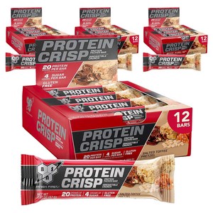 비에스엔 프로틴 크리스프 단백질 바 솔티드 토피 프레첼 12개입, 684g, 4개