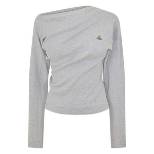 비비안웨스트우드 헤보 로고 모티프 카울 넥 탑