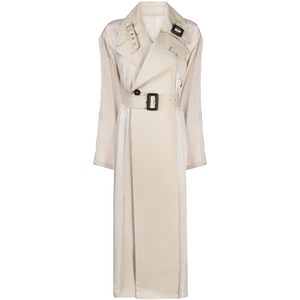 메종 마르지엘라 피크드 라펠 벨트 웨이스트 코트