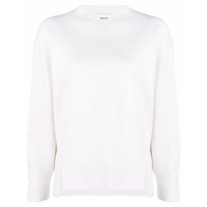 발리 프런트 슬릿 디테일 스웨터, 화이트계열, IT 42(KR 55)