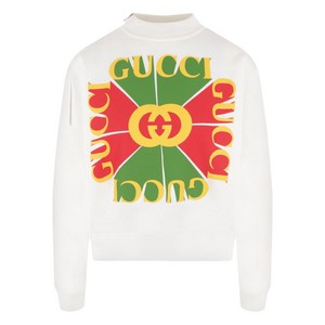 구찌 빈티지 로고 아플리케 스웨트셔츠, 화이트계열, Standard XL(KR 88)