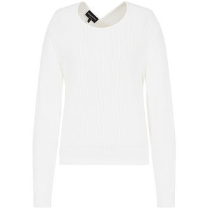 엠포리오아르마니 컷아웃 골지 니트 스웨터, 화이트계열, Standard S(KR 55)