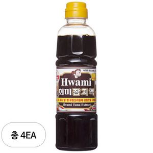 화미 참치액, 600g, 4개