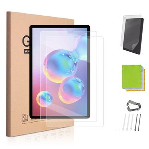 갤럭시탭S6 10.5 호환 강화유리 액정보호필름2장+후면필름+펜촉+클리너 SM-T860N T865N T866N 케이스나라