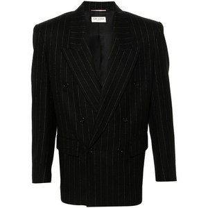 생로랑 울 더블 브레스티드 블레이저