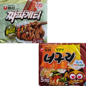 농심 짜파게티 140g 5p + 너구리 얼큰한 맛 120g 5p