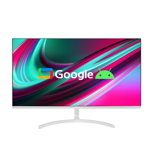 큐빅스 68.58cm 27인치 스마트 모니터 75Hz 화이트 구글 안드로이드 11 FHD 무선 WIFI 블루투스